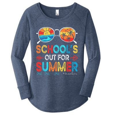 Last Day Of School Retro Schools Out For Summer Teacher Women's Perfect Tri Tunic Long Sleeve Shirt