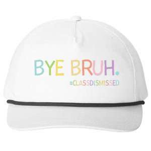 Last Day Of School Summer Break Bye Bruh Class Dismissed Snapback Five-Panel Rope Hat