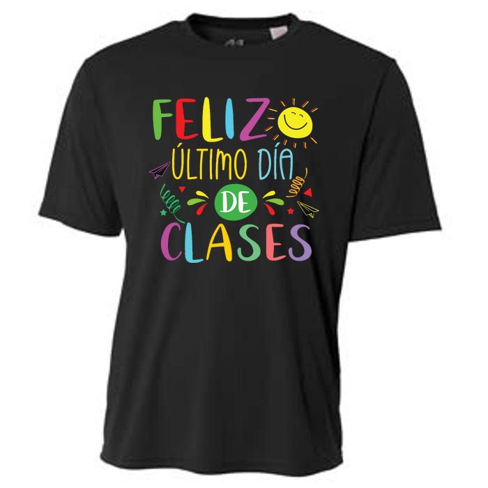 Last Day Of School Summer Spanish Teacher Or Student Cooling Performance Crew T-Shirt