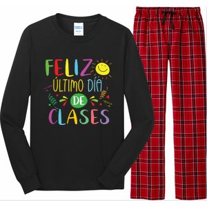 Last Day Of School Summer Spanish Teacher Or Student Long Sleeve Pajama Set