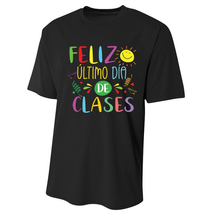 Last Day Of School Summer Spanish Teacher Or Student Performance Sprint T-Shirt