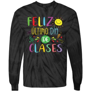 Last Day Of School Summer Spanish Teacher Or Student Tie-Dye Long Sleeve Shirt