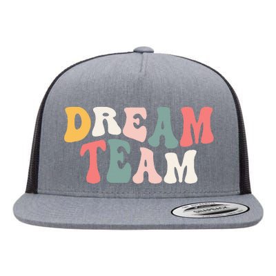 Last Day Of School Back To School Dream Team Teacher Kids Flat Bill Trucker Hat