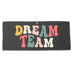 Last Day Of School Back To School Dream Team Teacher Kids Large Microfiber Waffle Golf Towel