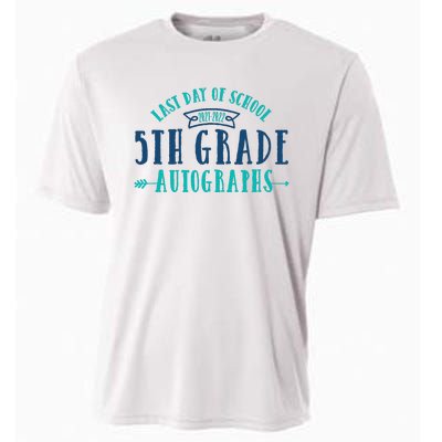  Last Day of School Autograph - 5th Grade Graduation Cooling Performance Crew T-Shirt