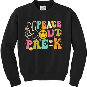 Last Day Of School Peace Out PreSchool Pre K Teacher Kids Sweatshirt