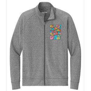 Last Day of School Hello Summer Teacher Stretch Full-Zip Cadet Jacket