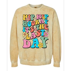 Last Day of School Hello Summer Teacher Colorblast Crewneck Sweatshirt