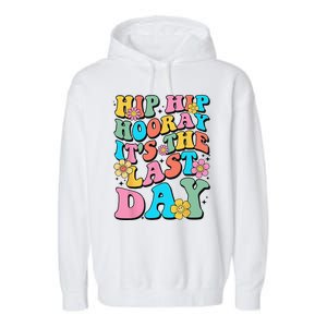 Last Day of School Hello Summer Teacher Garment-Dyed Fleece Hoodie