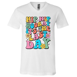 Last Day of School Hello Summer Teacher V-Neck T-Shirt