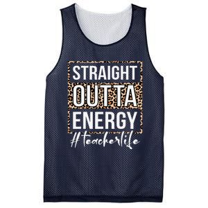 Last Day Of School Gift Straight Outta Energy Teacher Life Mesh Reversible Basketball Jersey Tank