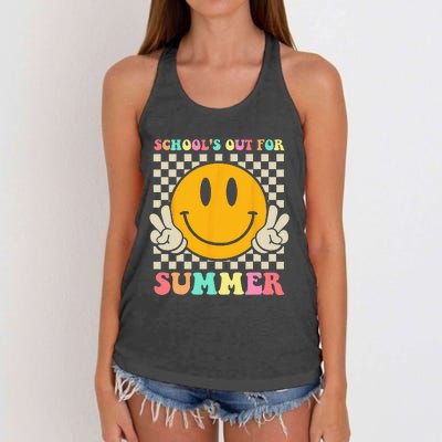 Last Day Of School Teacher Schools Out For Summer Student Women's Knotted Racerback Tank