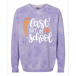 Last Day Of School Graduation Pencil Colorblast Crewneck Sweatshirt