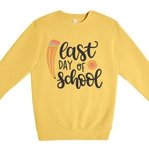 Last Day Of School Graduation Pencil Premium Crewneck Sweatshirt