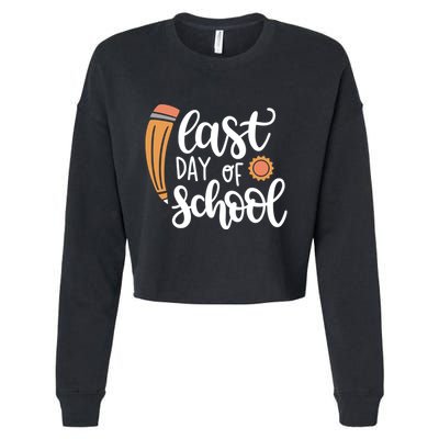 Last Day Of School Graduation Pencil Cropped Pullover Crew