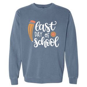 Last Day Of School Graduation Pencil Garment-Dyed Sweatshirt