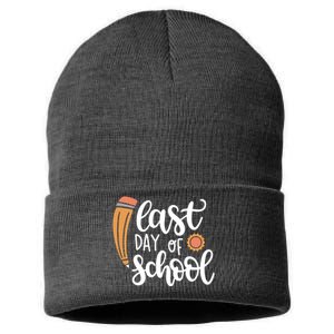 Last Day Of School Graduation Pencil Sustainable Knit Beanie