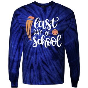 Last Day Of School Graduation Pencil Tie-Dye Long Sleeve Shirt