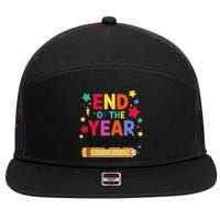 Last Day Of School End Of The Year Autographs 2024-2025 7 Panel Mesh Trucker Snapback Hat