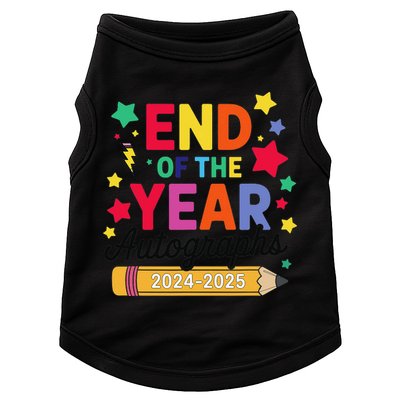 Last Day Of School End Of The Year Autographs 2024-2025 Doggie Tank