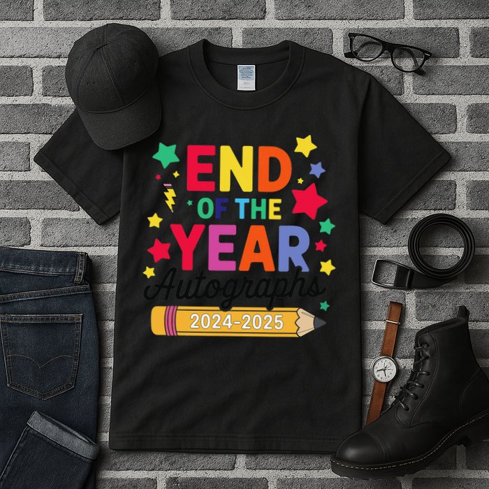 Last Day Of School End Of The Year Autographs 2024-2025 Tall T-Shirt