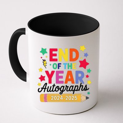 Last Day Of School End Of The Year Autographs 2024-2025 Mug