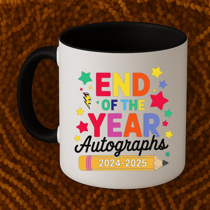Last Day Of School End Of The Year Autographs 2024-2025 Mug