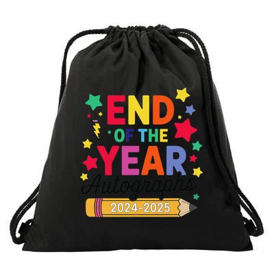 Last Day Of School End Of The Year Autographs 2024-2025 Drawstring Bag