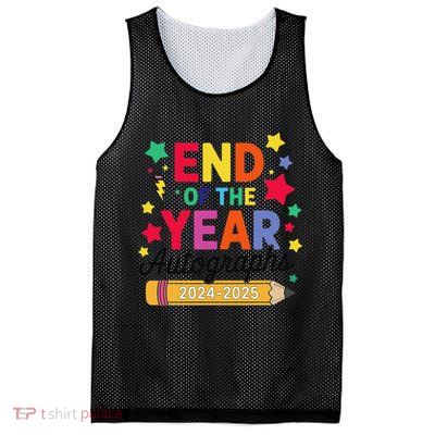 Last Day Of School End Of The Year Autographs 2024-2025 Mesh Reversible Basketball Jersey Tank