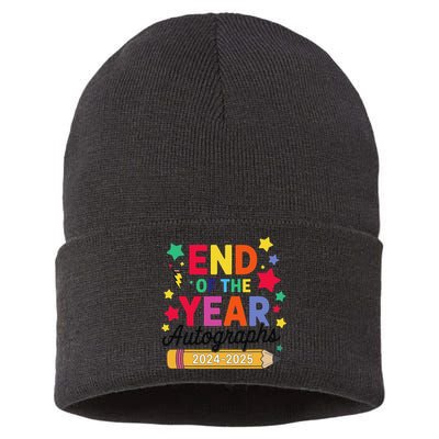 Last Day Of School End Of The Year Autographs 2024-2025 Sustainable Knit Beanie