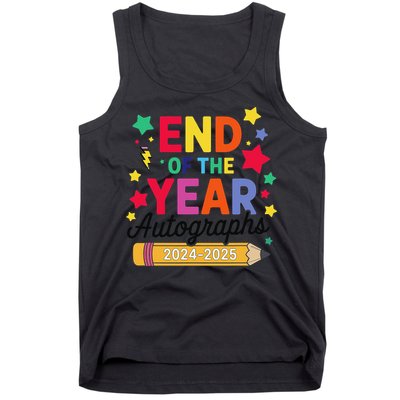 Last Day Of School End Of The Year Autographs 2024-2025 Tank Top
