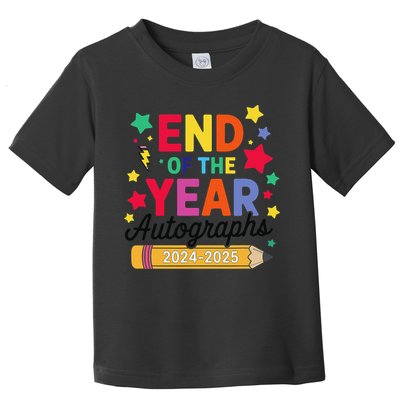 Last Day Of School End Of The Year Autographs 2024-2025 Toddler T-Shirt