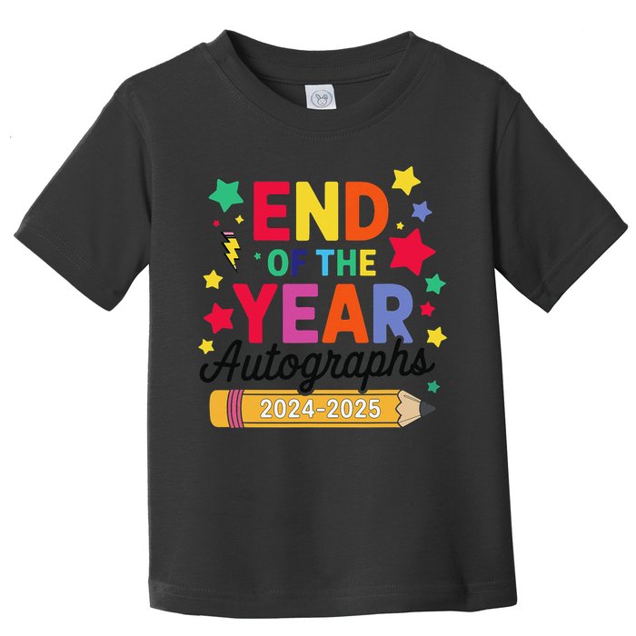 Last Day Of School End Of The Year Autographs 2024-2025 Toddler T-Shirt