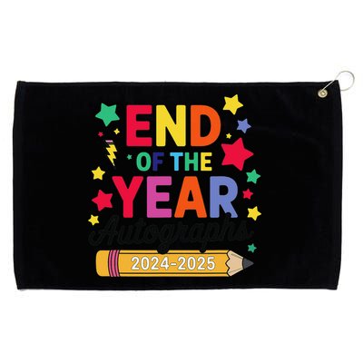 Last Day Of School End Of The Year Autographs 2024-2025 Grommeted Golf Towel