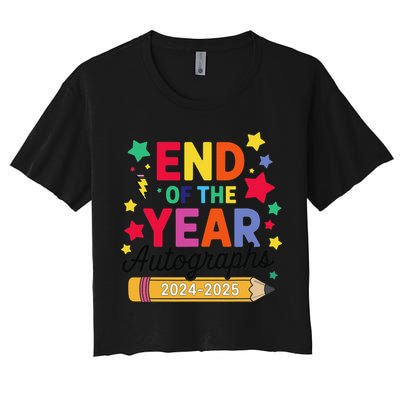 Last Day Of School End Of The Year Autographs 2024-2025 Crop Top