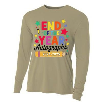 Last Day Of School End Of The Year Autographs 2024-2025 Cooling Performance Long Sleeve Crew
