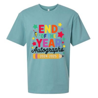 Last Day Of School End Of The Year Autographs 2024-2025 Sueded Cloud Jersey T-Shirt
