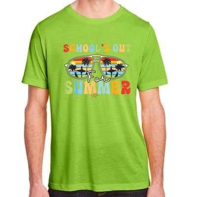 Last Day Of School Retro Schools Out For Summer Teacher Adult ChromaSoft Performance T-Shirt