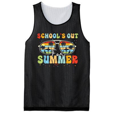 Last Day Of School Retro Schools Out For Summer Teacher Mesh Reversible Basketball Jersey Tank