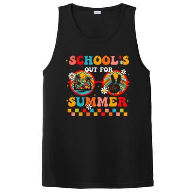 Last Day Of School Retro SchoolS Out For Summer Teacher PosiCharge Competitor Tank