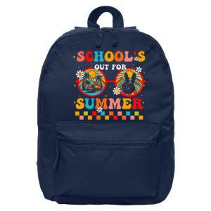 Last Day Of School Retro SchoolS Out For Summer Teacher 16 in Basic Backpack