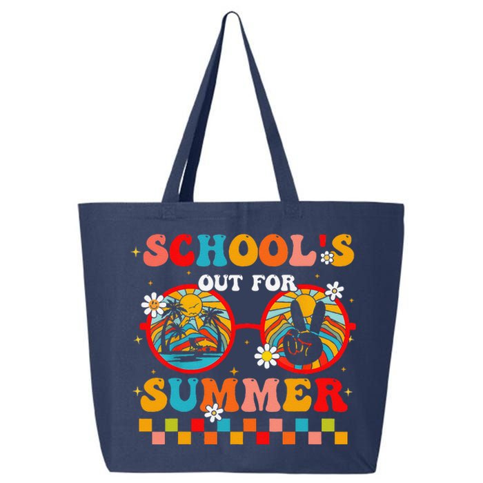 Last Day Of School Retro SchoolS Out For Summer Teacher 25L Jumbo Tote