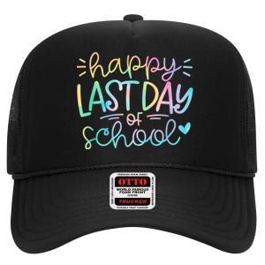 Last Day Of School Tie Dye School Graduation Gifts High Crown Mesh Back Trucker Hat