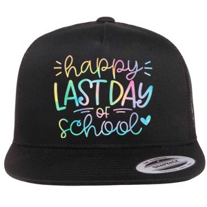 Last Day Of School Tie Dye School Graduation Gifts Flat Bill Trucker Hat