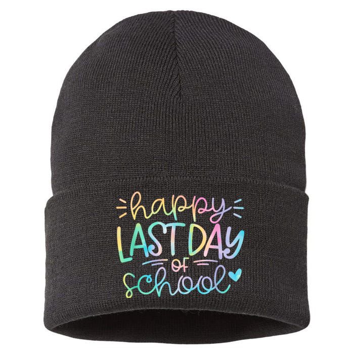 Last Day Of School Tie Dye School Graduation Gifts Sustainable Knit Beanie