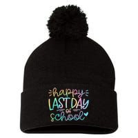 Last Day Of School Tie Dye School Graduation Gifts Pom Pom 12in Knit Beanie