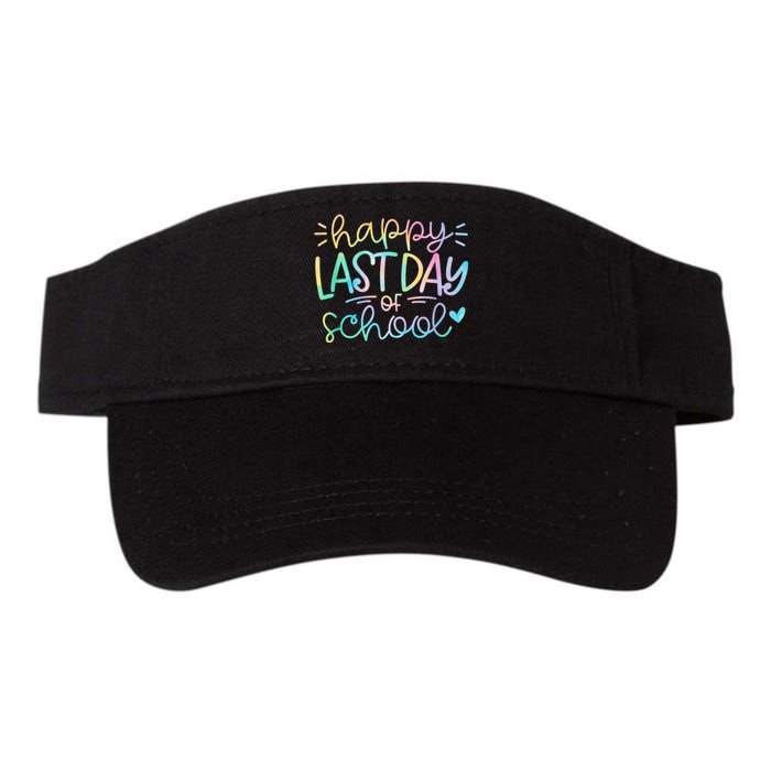 Last Day Of School Tie Dye School Graduation Gifts Valucap Bio-Washed Visor