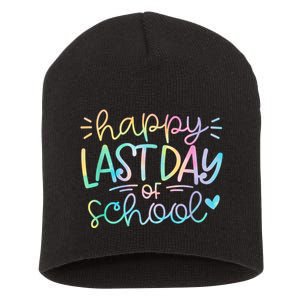 Last Day Of School Tie Dye School Graduation Gifts Short Acrylic Beanie