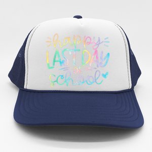 Last Day Of School Tie Dye School Graduation Gifts Trucker Hat