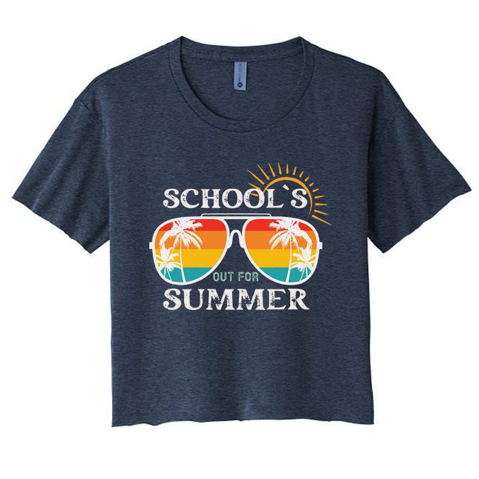 Last Day Of School Teacher Schools Out For Summer Women's Crop Top Tee